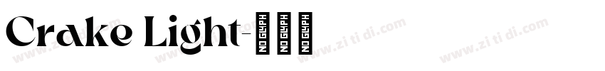 Crake Light字体转换